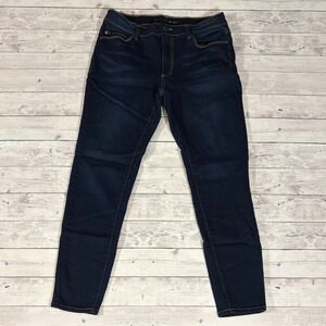 Tahari Womens Dark Wash High Rise Ankle Jeans Size 6/28